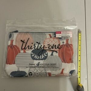 Thirty-One zipper pouch - pumpkin patch